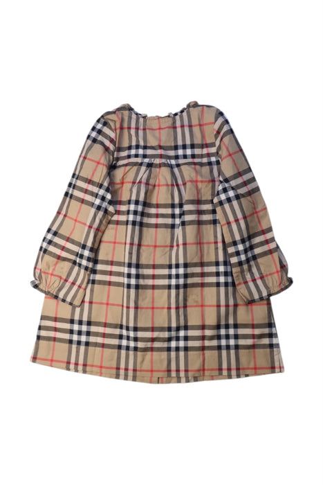 A Multicolour Long Sleeve Dresses from Burberry in size 12-18M for girl. (Back View)