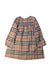 A Multicolour Long Sleeve Dresses from Burberry in size 12-18M for girl. (Back View)