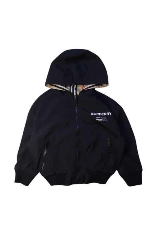 A Navy Lightweight Jackets from Burberry in size 4T for girl. (Front View)