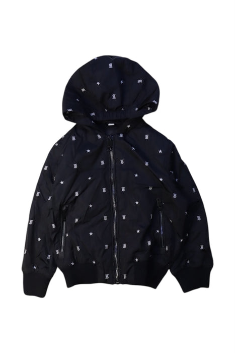 A Black Lightweight Jackets from Burberry in size 4T for girl. (Front View)
