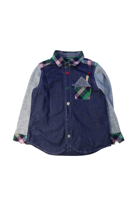 A Multicolour Long Sleeve Shirts from Kladskap in size 4T for boy. (Front View)