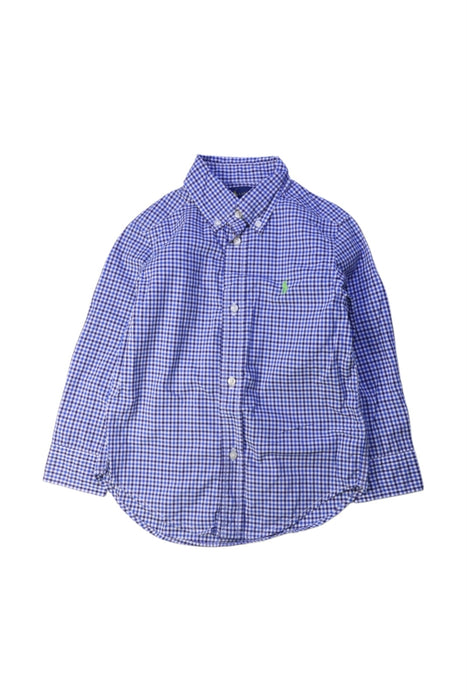 A Blue Long Sleeve Shirts from Ralph Lauren in size 3T for boy. (Front View)
