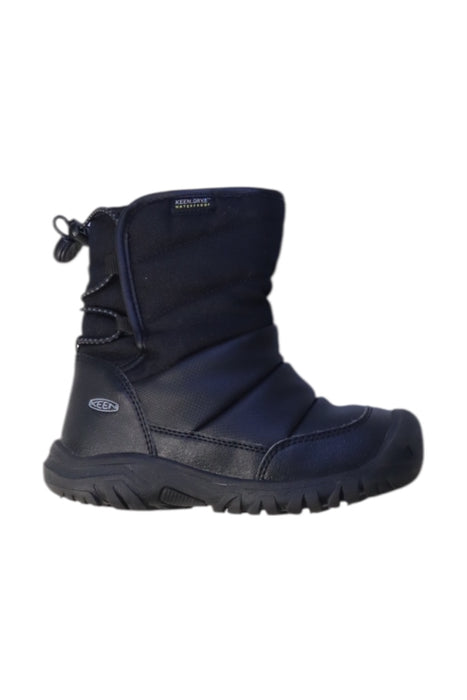 A Black Winter Boots from Keen in size 5T for neutral. (Front View)