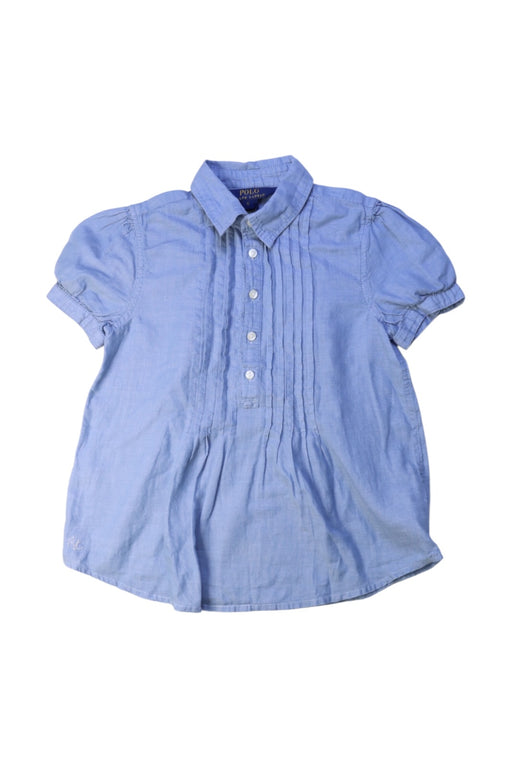 A Blue Short Sleeve Shirts from Polo Ralph Lauren in size 6T for girl. (Front View)