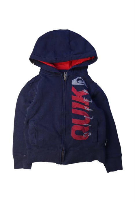 A Navy Hooded Sweatshirts from Quiksilver in size 4T for neutral. (Front View)