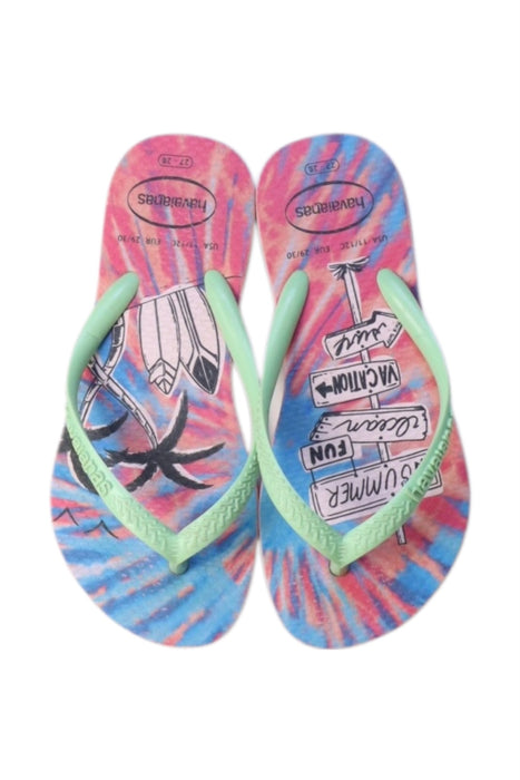 A Multicolour Flip Flops from Havaianas in size 5T for girl. (Back View)