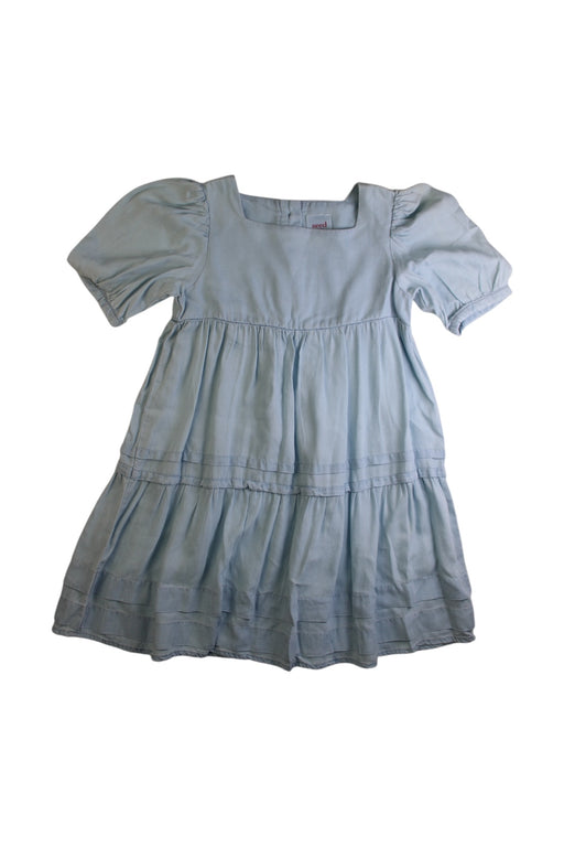 A Blue Short Sleeve Dresses from Seed in size 7Y for girl. (Front View)