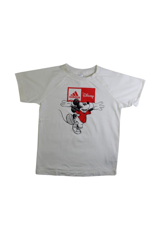 A White Short Sleeve T Shirts from Adidas in size 3T for boy. (Front View)