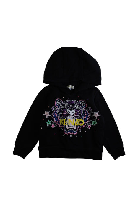 A Black Hooded Sweatshirts from Kenzo in size 4T for girl. (Front View)