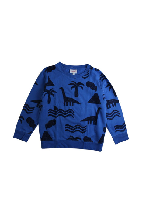 A Blue Crewneck Sweatshirts from Seed in size 6T for boy. (Front View)