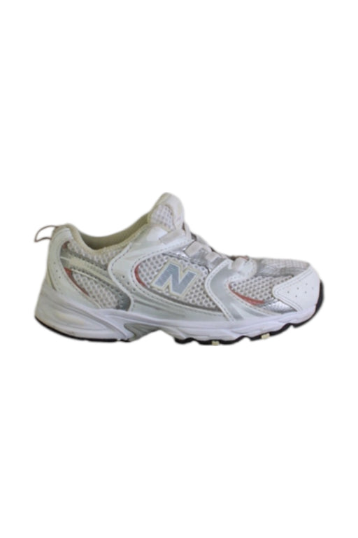 A White Sneakers from New Balance in size 4T for neutral. (Front View)