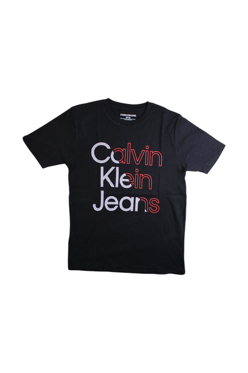 A Black Short Sleeve T Shirts from Calvin Klein in size 8Y for boy. (Front View)