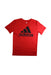 A Red Short Sleeve T Shirts from Adidas in size 8Y for boy. (Front View)