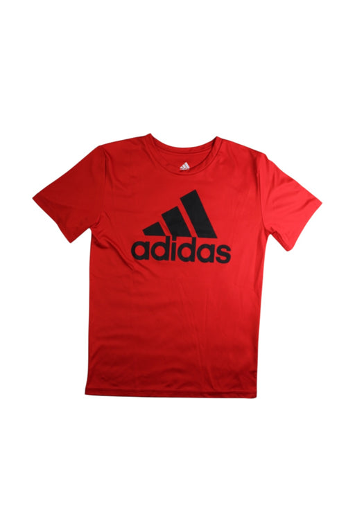 A Red Short Sleeve T Shirts from Adidas in size 8Y for boy. (Front View)