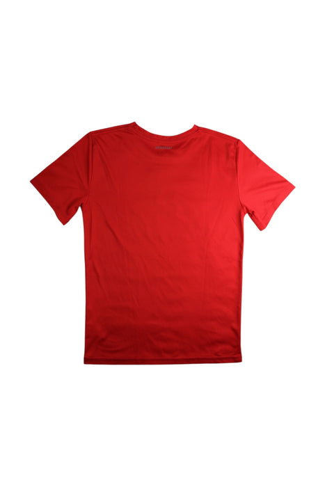 A Red Short Sleeve T Shirts from Adidas in size 8Y for boy. (Back View)