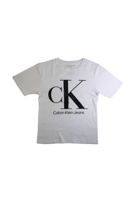 A White Short Sleeve T Shirts from Calvin Klein in size 8Y for neutral. (Front View)