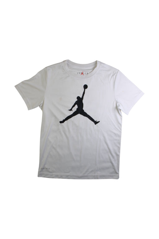 A White Short Sleeve T Shirts from Air Jordan in size 10Y for boy. (Front View)