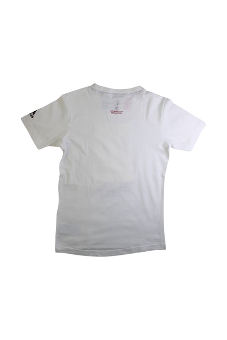 A White Short Sleeve T Shirts from Adidas in size 9Y for boy. (Back View)