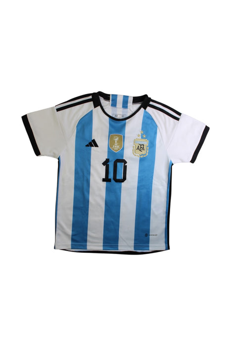 A Blue Active Tops from Adidas in size 10Y for boy. (Front View)