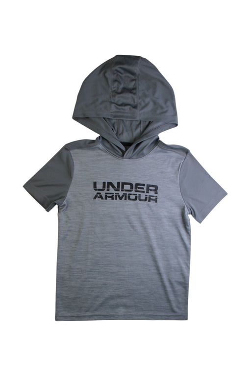 A Grey Active Tops from Under Armour in size 7Y for boy. (Front View)