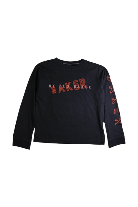 A Black Long Sleeve T Shirts from Baker by Ted Baker in size 9Y for boy. (Front View)