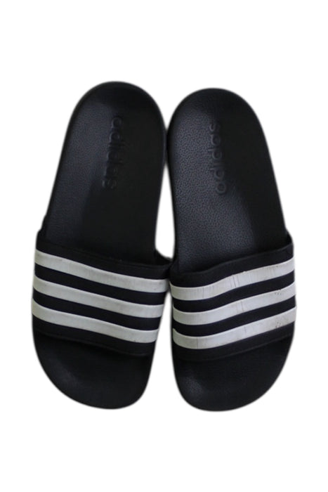 A Black Sandals from Adidas in size 10Y for neutral. (Back View)