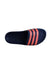 A Navy Slippers from Adidas in size 10Y for boy. (Front View)