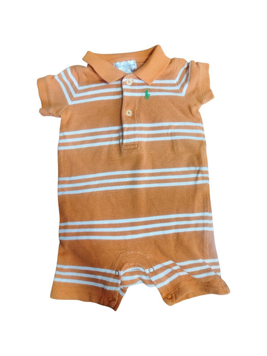 A Orange Short Sleeve Rompers from Ralph Lauren in size 3-6M for boy. (Front View)
