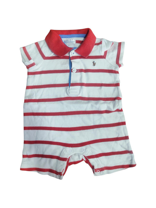A Red Short Sleeve Rompers from Ralph Lauren in size 3-6M for neutral. (Front View)