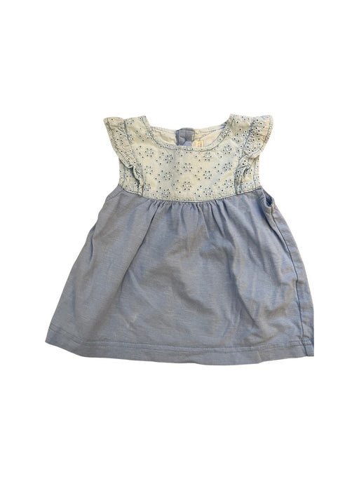 A Blue Sleeveless Tops from Jojo Maman Bébé in size 18-24M for girl. (Front View)