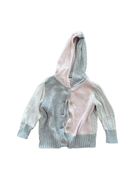 A Grey Hooded Sweatshirts from Seed in size 6-12M for neutral. (Front View)