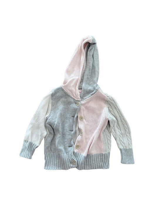 A Grey Hooded Sweatshirts from Seed in size 6-12M for neutral. (Front View)