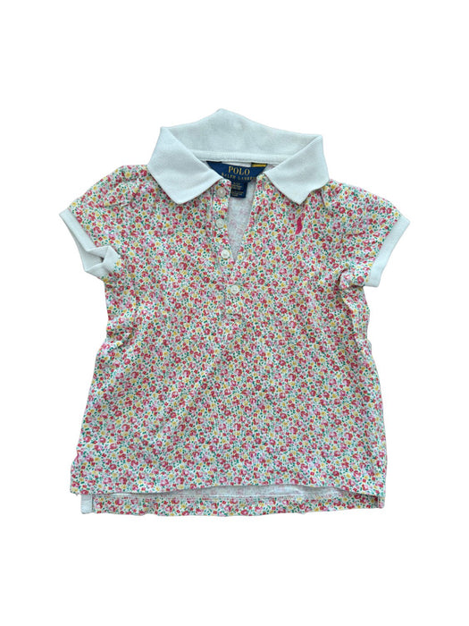 A White Short Sleeve Polos from Polo Ralph Lauren in size 3T for girl. (Front View)