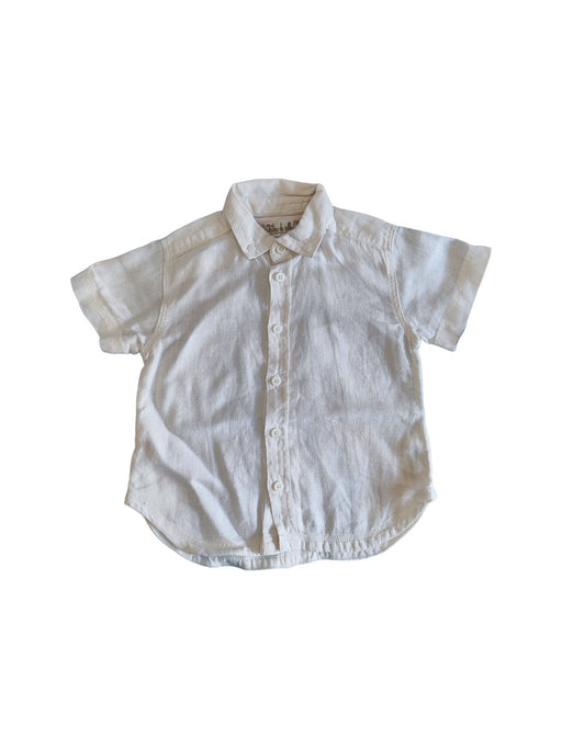 A White Short Sleeve Shirts from Château de Sable in size 18-24M for boy. (Front View)