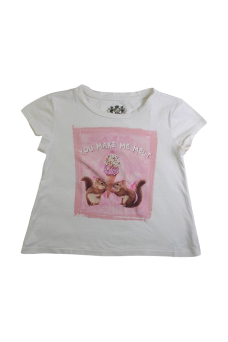 A White Short Sleeve T Shirts from Juicy Couture in size 4T for girl. (Front View)