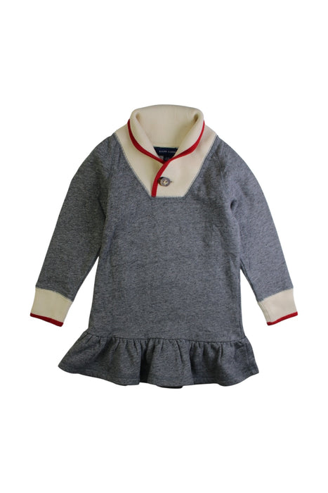 A Grey Buttoned Sweatshirts from Ralph Lauren in size 4T for girl. (Front View)