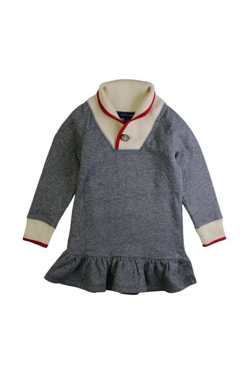 A Grey Buttoned Sweatshirts from Ralph Lauren in size 4T for girl. (Front View)