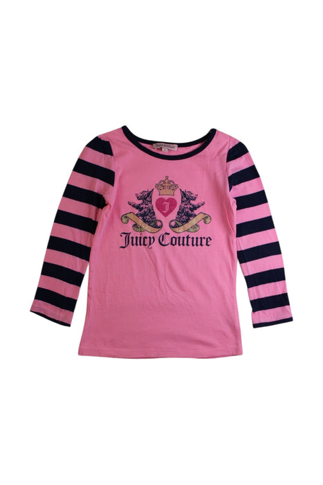 A Pink Long Sleeve Tops from Juicy Couture in size 4T for girl. (Front View)