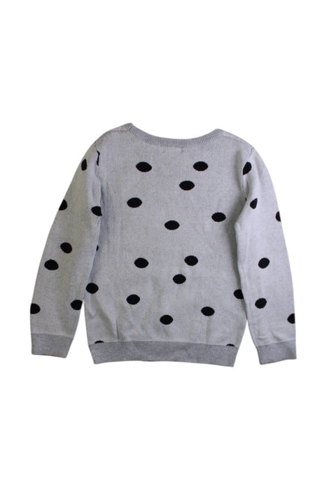 A Grey Long Sleeve Tops from Seed in size 4T for girl. (Back View)