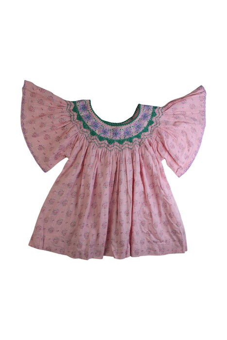 A Pink Short Sleeve Tops from Bonjour in size 10Y for girl. (Front View)