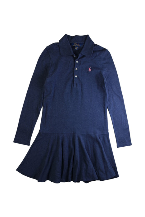A Navy Sweater Dresses from Polo Ralph Lauren in size 8Y for girl. (Front View)