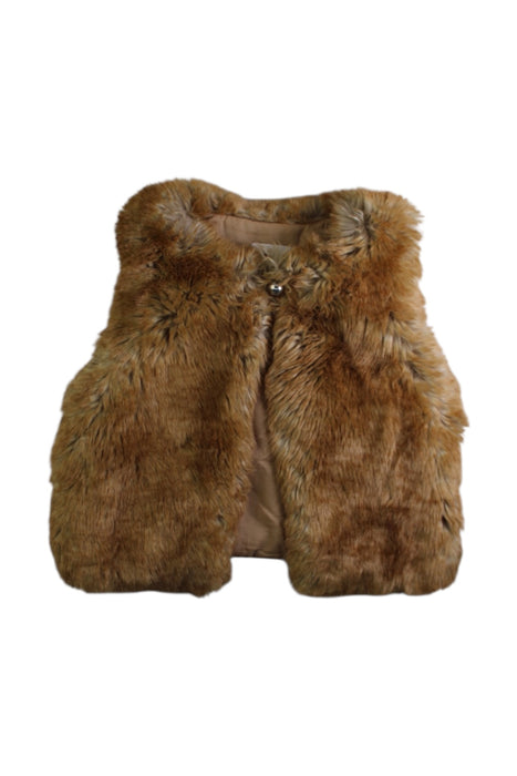 A Brown Dress Up Vests from Chloe in size 6T for girl. (Front View)