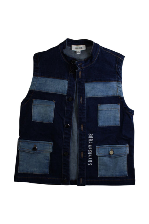 A Blue Outerwear Vests from Bora Aksu in size 8Y for girl. (Front View)