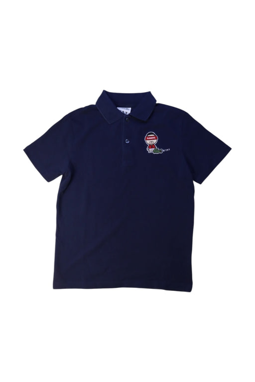 A Navy Short Sleeve Polos from Lacoste in size 12Y for boy. (Front View)