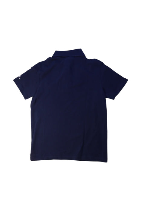 A Navy Short Sleeve Polos from Lacoste in size 12Y for boy. (Back View)