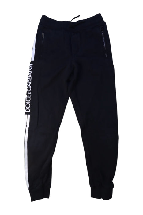 A Black Sweatpants from Dolce & Gabbana in size 10Y for boy. (Front View)