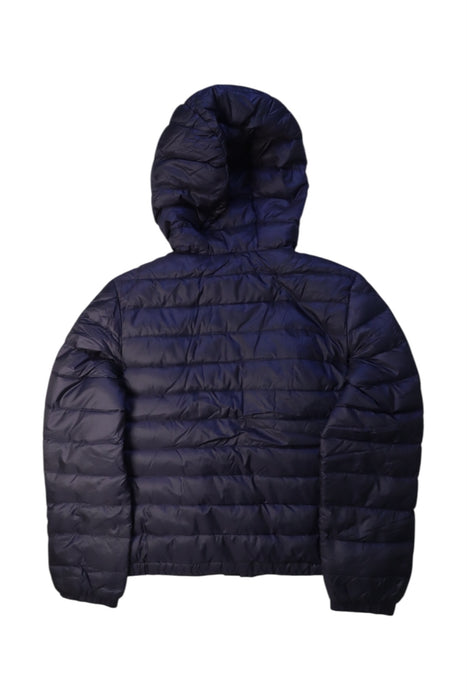 A Navy Puffer/Quilted Jackets from Moncler in size 10Y for boy. (Back View)