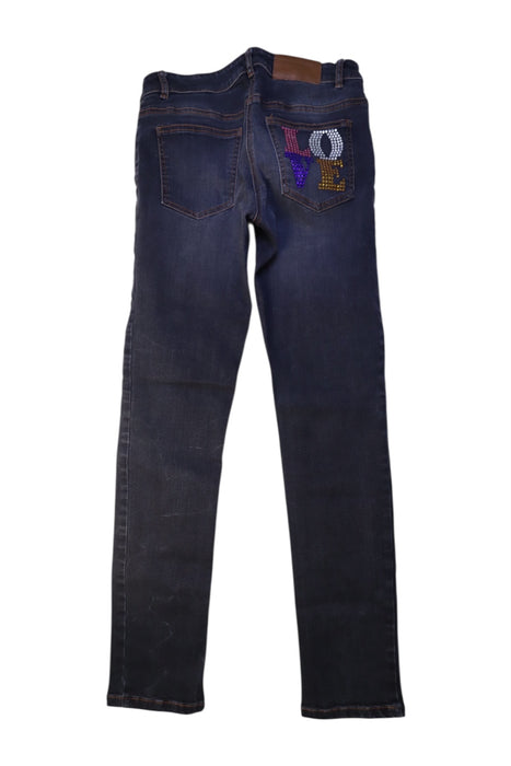 A Navy Jeans from Moschino in size 14Y for girl. (Back View)