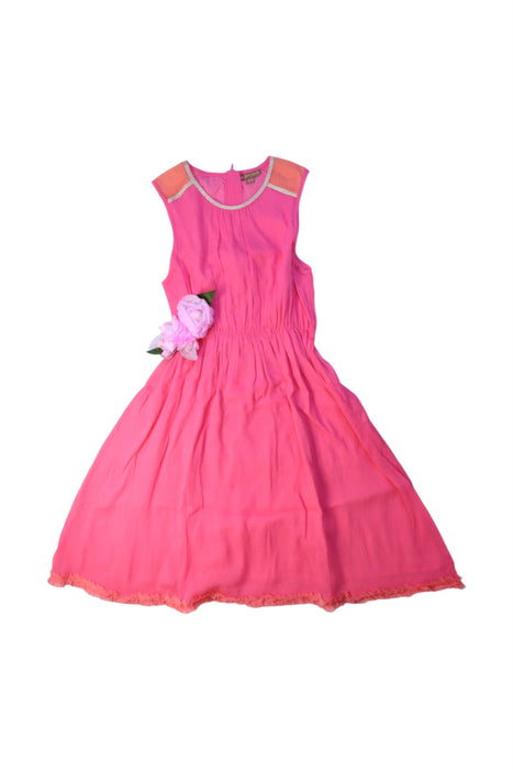 A Pink Sleeveless Dresses from ilovegorgeous in size 8Y for girl. (Front View)