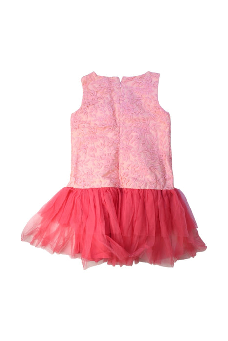 A Pink Sleeveless Dresses from Miss Blumarine in size 8Y for girl. (Back View)